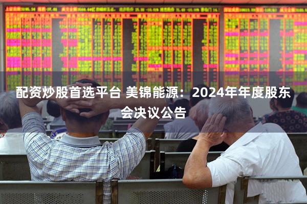 配资炒股首选平台 美锦能源：2024年年度股东会决议公告
