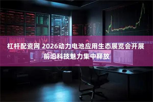 杠杆配资网 2026动力电池应用生态展览会开展 前沿科技魅力集中释放